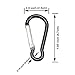 100pcs Aluminum Carabiner Spring Clip Hook Keychain Buckle Pack Bulk for Camping Hiking Rv Fishing Traveling Backpack Bottle, Black