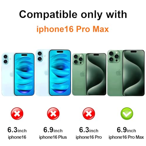 Galful iPhone 16 Pro Max Case, Ultra Thin Hard Matte PC Case, Shock and Scratch Resistant, Matte Texture