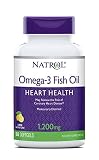 Natrol Omega-3 1200 mg Fish Oil Softgels, 60-Count