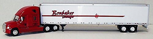 BRUBAKER FREIGHTLINER CASCADIA w Trailer TONKIN 1/87 Diecast Truck HO Scale