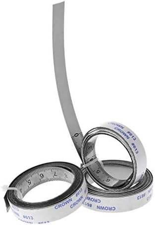 Mikiya Stainless Steel Miter Track Tape Measure Self Adhesive Metric Scale Ruler 1M-3M for T-Track Router Table Saw Woodworking Tool (1m, Z)