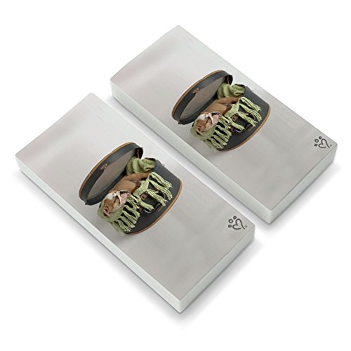 English Bulldog Puppy Dog Sleeping Hatbox Box Eraser Set of 2