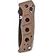 Benchmade Folding Knife, Drop Point, 3-13/16 in, Sand