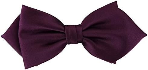 TigerTieprefabricated pointed bow tie bow tie in bordeaux-violet monochrome + Gift box
