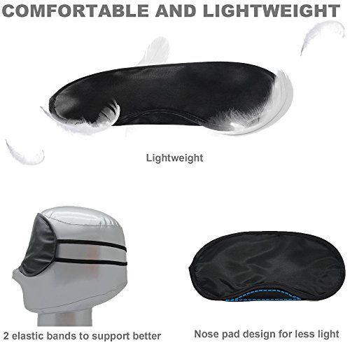 Meta-U- 10 Pcs Wholesale Eye Mask with Instruction of Blindfold Games- Lightweight and Soft-Group Activity Organizer's Best Choice (Packed Together in one Poly Bag, Black) - Thumbnail 3