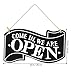 Wooden Double Sided Store Open and Closed Signs for Store Business or Home (Black)