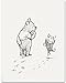 Winnie The Pooh and Piglet 11x14 Unframed Nursery Art Print