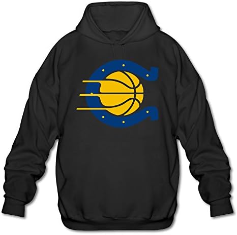 Hotboy19 Men's Long Sleeve Hooded Sweatshirt Colts Indiana Sport Logo Mixed Black Size S