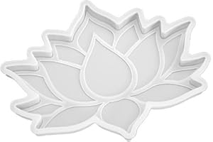 CZHOTG White Lotus Flower Coaster Mold Lotus Flower Coaster Epoxy Resin Mold Crystal Epoxy Molds Cup Mat Silicone Mould DIY Crafts Decorations, Jewelry Metal Casting Molds