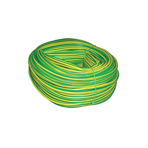 100 metre Hank Green & Yellow PVC Earth Over Sleeving - 4mm