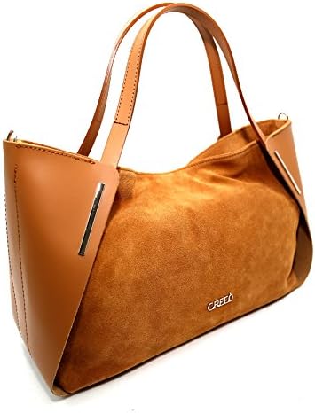 Womens, Leather Handbag, Parma, Made in Italy , CREEO Red (Blue)