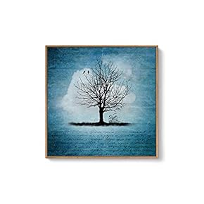 Framed Canvas Wall Art for Living Room, Bedroom Trees Canvas Prints for Home Decoration Ready to Hang - 16x16 inches
