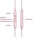Miger Premium Earphones/Earbuds/Headphones with Stereo Mic and Volume Control and 2 Pack(3.3ft/6.5ft) Nylon Lightning 8-Pin Cable for iPhone 6/5, iPad/iPod (Rose Glod)