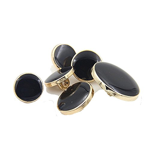 30PCS Clothes Button - Fashion Black Glazed Metal Button Set Sewing Button for Blazer, Coat, Uniform, Shirt, Suit and Jacket (25mm)