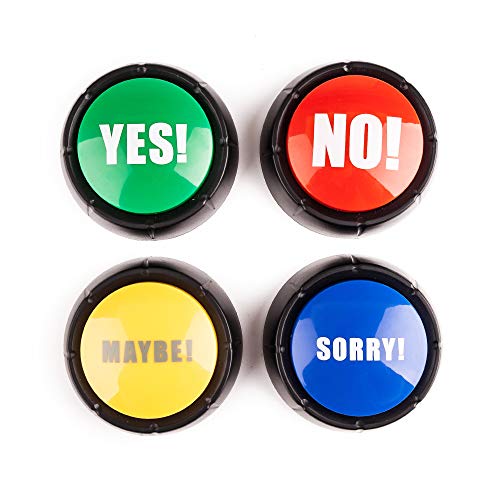 Set of 4 , The NO, YES, SORRY and MAYBE Buttons