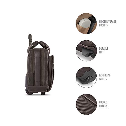 Solo New York Walker Leather Rolling Laptop Bag, Espresso Pricepulse