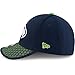 New Era Men's Seattle Seahawks 2017 Official NFL Sideline 39THIRTY Cap Navy/Lime Size Large/X-Large