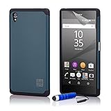 32nd Slim Armor Defender Case Cover for Sony Xperia Z5 Cell Phone - Slate Blue