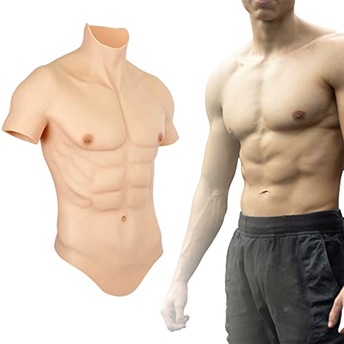 YaLuoQian Silicone Muscle Chest Realistic Male Chest Silicone Muscle ...