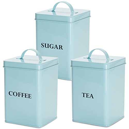 Andrew James Vintage Kitchen Storage Set With Tea Caddy Coffee Jar