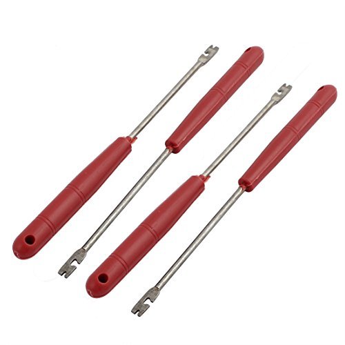DealMux Red Fishing Tackle Fish Hook Detacher Removal Tool Unhook Extractor 4 PCS
