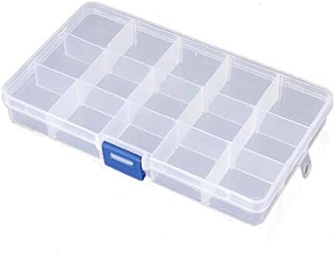 Cheenjo Storage Box Adjustable Jewelry Case Storage Box Plastic Grid Clear Container Tool Case