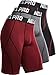 Neleus Men's 3 Pack Sport Running Compression Shorts,6012,Black (Red Stripe),Grey,Red,US L,EU XL