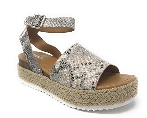 2 SODA+Espadrilles+Flatform+Studded+Sandals