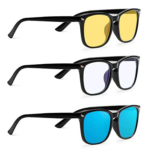 ONKE Pack Blue Light Blocking Glasses Computer Gaming Glasses