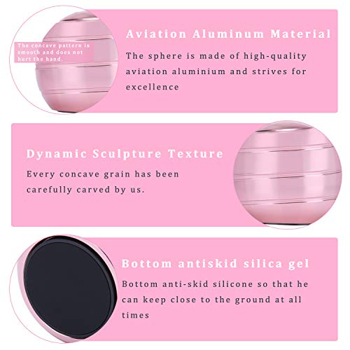 CaLeQi Desktop Ball Transfer Gyro Aluminum Alloy Kinetic Desk Toy Stress Relief Office Executive Gadgets Metal Ball Full Disassembly Rotary Decompression Toy-Small