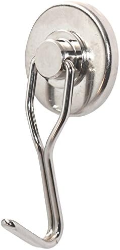 totalElement Heavy Duty 90 lb Magnetic Swing/Swivel Hooks, Super Strong Neodymium All-Purpose Hangers (1 Pack)