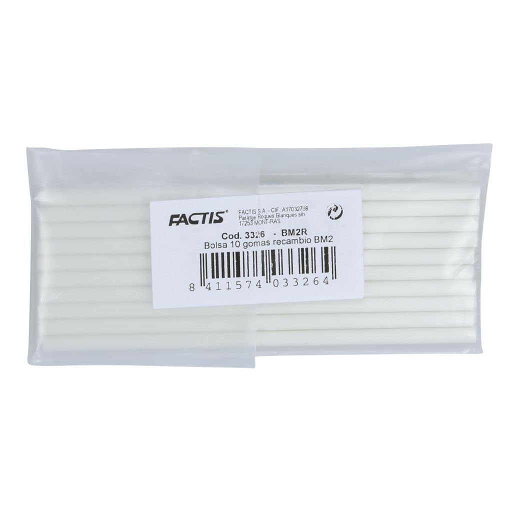 Factis Bag of 10 BM2 Replacement Rubber Bands 3326, White