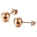 Jstyle Stainless Steel Womens Ball Stud Earrings for Girls Round Hypoallergenic 3-8mm 6 Pairs a Set 20G