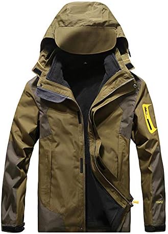 Jackets Men's Detachable Two-Piece Three-in-One Waterproof Autumn and Winter Plus Velvet Thickening Outdoor Mountaineering Clothing Women