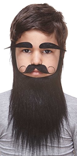 Small Medieval King beard with mustache and eyebrows