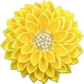 Yellow 4.5" Sorority Paraphernalia Flower Brooch Pin for Women Greek, Sorority Inspired for Events, Conferences, Luncheons
