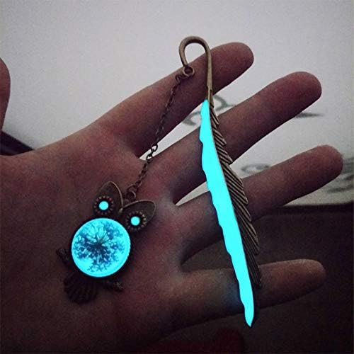 Luminous Metal Feather Bookmarks for Books Owl Dragonflies Butterflies Book Marks Teachers Gift Office School Supplies