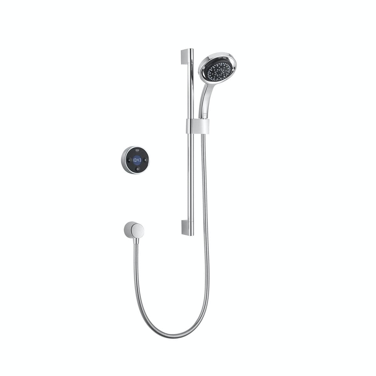 Mira Platinum Digital Shower Rear Fed High Pressure/Combi Boiler 1.1666.200 - Black/Chrome