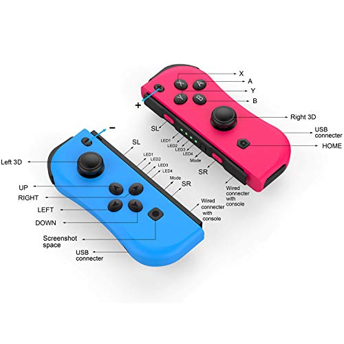 KINVOCA Joy Pad Controller for Nintendo Switch, L/R Switch Controller