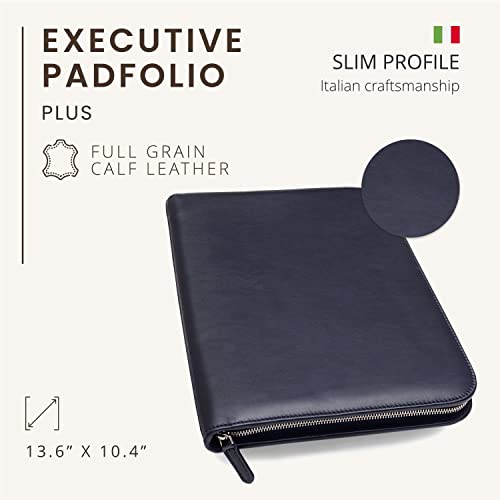 Maruse Personalized Italian Leather Executive Padfolio, Leather