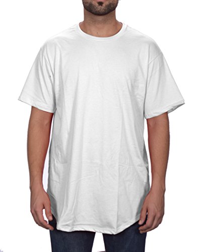 Cloak and Dagger Men's Basic Scallop Tee 100% Cotton Solid White Large