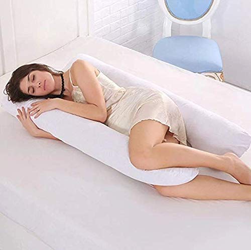U Shaped Pillowcase Cover Pregnancy Maternity Nursing Full Body Pillowcase Cover 12FT Pillowcase Cover White Only By Comfort Collections.