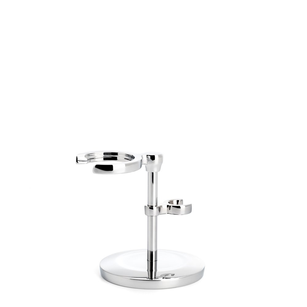 MÜHLE Traditional Holder for Classic Safety Razor and Shaving Brush - Chrome-Plated