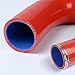 Silicone Radiator Coolant Hose Kit Clamps For 1991-1999 Mitsubishi 3000GT / 1991-1996 Dodge Stealth 2PCS Red