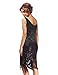 uniq sense xs-4xl Women's Roaring 20s V-Neck Gatsby Dresses- Vintage Inpired Sequin Beaded Flapper Dresses