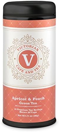 Apricot and Peach Green Tea | Weight Loss Tea | Loose Leaf Tea Bag | Premium Quality 10 Tea Sachets - Victorian CafeNTea