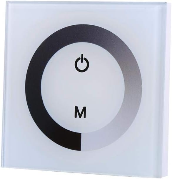 Akozon DC 12V-24V Single Color Touch Panel Dimmer Switch Controller LED Light Strip Dimmer Knob Adjust Brightness ON/OFF Switch White - Image 5