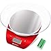 Etekcity Food Kitchen Scale, Digital Weight Grams and Oz for Cooking, Baking, Meal Prep, and Diet, 11lb/5kg, Red