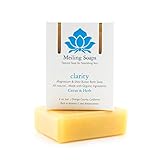 Clarity Organic & Natural Soap Bar w Topical Magnesium Citrus & Herb Essential Oil Organic Shea Butter Soap 6 Ounce Moisturizing Soap Bar from Meiling Skincare