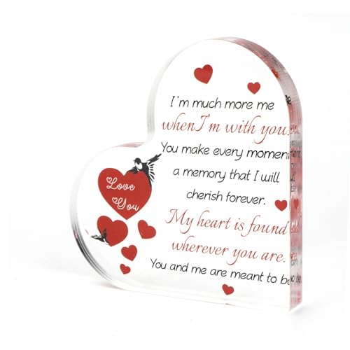 MUCOOS Love Acrylic Plaque, Exquisite Love Bird Pattern, Thoughtful Gift, Home Decoration, Acrylic Decoration for Wife, Birthday Gift from Husband to Wife